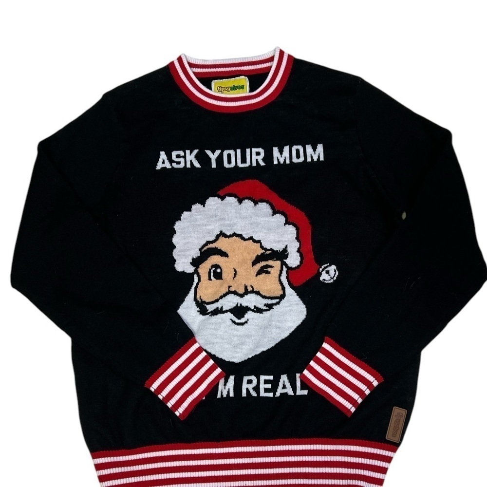 Tipsy Elves Sweater Men’s XL Santa Ask Your Mom If I’m Real Ugly Christmas